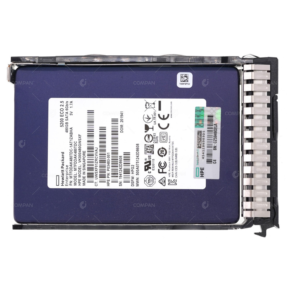 P05312-001  HP 480GB 6G SATA 2.5 SFF SSD